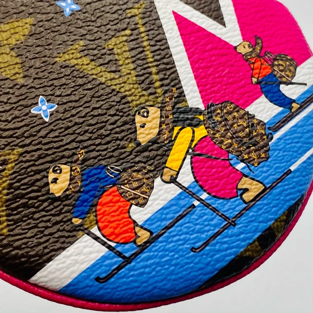 EUC Louis Vuitton 2018 Christmas Animation Porte Monnaie Round Coin Purse - Picture 8 of 15